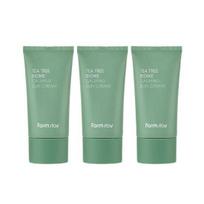Farmstay Tea Tree Biome Calming Sunscreen SPF50+ PA++++ Soothing UV Protection 50ml × 3pcs Set gray
