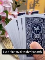 Patvarios, sutirštintos pokerio ir mažongo kortos, skirtos buitiniams ir šachmatų kambariams 5 sets white