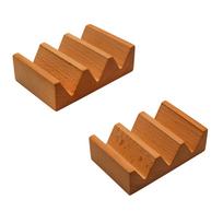 Wood Sushi Holder Serving Tray V Shaped Japanese Style Display Stand Sushi Hand Roll Holder for Themed Party Home Dining Room 7cm Width