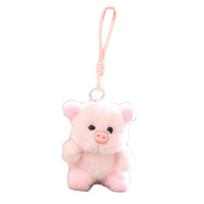 Cute Pig Plush Keychain, Small Stuffed Animal Elephant Pendant for Bag Backpack Purse, Kawaii Cartoon Key Ring Charm, Gift for Girls Women Little Pig white