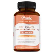 Pslalac Calcium Magnesium Zinc Vitamin D Dietary Supplement: High-Quality Mineral Nutrition, Daily Health Care 120*1 brown