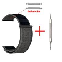 Sport Wristband for Garmin Forerunner 955 965 Solar 945 935 745 970 22mm Durable Nylon Band with Reinforced Thick Spring Bars juoda pilka spalva
