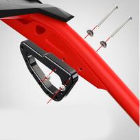 UTV Roll Bar Grab Handle Heavy Duty Aluminium Alloy Easy to Install Replacement for Can‑Am Maverick X3 red