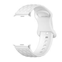 Compatible with Redmi Watch 4/5: Rhombus Pattern Silicone Strap with Metal Butterfly Buckle (20mm) Redmi Watch 4/5 brown