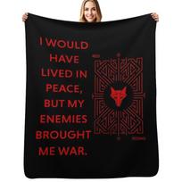 Red Rising Throw Blanket Cozy Throw Blanket Birthday Gift for Him Her 102x76cm(40x30in) black