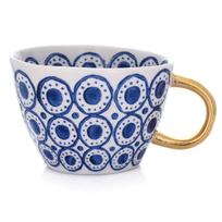 SIREN DUKA Stoneware Mug in Circles , & 300 ml mėlyna