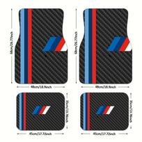 4 vnt. BMW logotipo kilimėlių rinkinys  Atsparus dilimui, visų oro sąlygų apsauga, lengvai valomas, juodos/baltos spalvos interjerui, tinkamas sedanams, sunkvežimiams gray