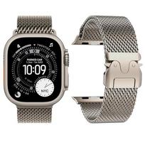 Titanium Milanese Watch Band 44 45 46 49MM Loop Strap Titanium Colour gray