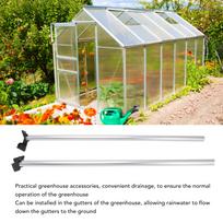 2Pcs Greenhouse Downpipe 82cm Rainwater Gutter Pipe Greenhouse Water Butt Down Pipe beige