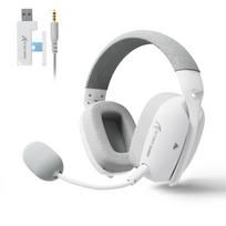Attack Shark L80PRO 3-in-1 Gaming Headset 2.4G Bluetooth 5.3 3.5mm Wired 40mm Hi-Fi 20ms Ultra Low Latency Headphones L80PRO White