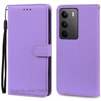 For Realme C71 dėklas piniginė odinis atverčiamas dangtelis For Realme C71 dėklui Realme C 71 knygelės tipo telefono dėklas Apsauginis Fundas Coque realme C71 purple