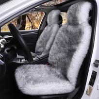 Žieminė automobilio sėdynės pagalvėlė - Tinka uždengti, šilta ir neslystanti, užpildyta minkšta putų gumos putomis, vairuotojo/keleivio sėdynės pagalvėlė Front row 1 single seat balta