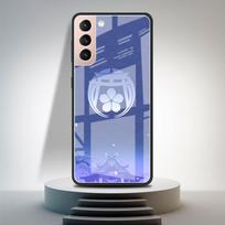 Madingas stiklinis dėklas Samsung S20 FE S21 S10 S9 S8 Plus telefonui, dėklas Galaxy Note 20 Ultra 10 Lite 9 telefonui, žaidimas Genshin Impact Samsung Note 10 Lite gray