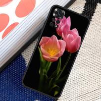 Tulip Flower Case For Xiaomi Redmi Note 12 8 9 10 11 Pro 9S 10S 11S 8T Redmi 10 12C 9C 10A 10C Coque Redmi Note 8T red