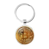 Naujausias Bitcoin pakabukas raktams 6 stiliai aukso ir sidabro spalvos muzikos grupės raktų pakabukas pakabukas moterims ir vyrams papuošalų kolekcija dovana white