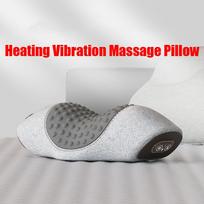 Electric Cervical Massage Pillow Vibration Hot Compress Neck Traction Relax Sleep Spine Support Memory Foam Body Massager Tools juoda