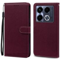 For Infinix Note 40 5G Case Infinix Note 40 Pro Plus 5G Case Wallet Leather Flip Cover For Infinix Note 40 Pro Case 40X 5G Cover Note 40 5G vyno raudonos spalvos