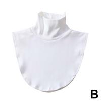1PCS Fashion Winter Modal High Nack Fake Collar Women Solid Detachable Fashion Color Warm Collar Jersey Turtleneck Elastic Girls gray