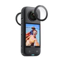 Anti-Scratch For Insta360 X3 Sticky Lens Guards Dual-Lens Protector Lens Cap black