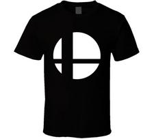 Super Smash Bros Logo White Gaming  Video Game T Shirt Unisex T-Shirt M gray