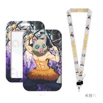 Anime Lanyard Credential Holder Keychains Neck Lanyard For Pass Card Credit Card Holder Straps Mobile Phone Charm Accessories gray
