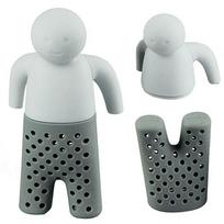 Creative Tea Strainer Food Grade Silica Gel Tea Filter Mr.Tea Villain Shaped Silicone Tea Maker Tea Bag Tea Set Brew Tea Te Mate pilka