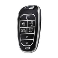 TPU Key Case for Hyundai Palisade 2023 Tucson Santa Fe 2021 2022 Atos Solaris Prime Nexo Sonata Staria Ioniq Car Key Cover black