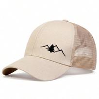 Unisex Casual Baseball Cap Sports Snapback Hat Mountain Embroidery Hip Hop Hats Summer Breathable Mesh Caps Gorras juoda
