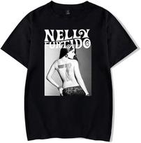Nelly Furtado 7 Album heavy Cotton Black All Size T Shirt For Men M gray