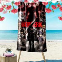 Dark Fantasy Warrior B-Berserk Print Beach Towel, Large Soft Quick Dry Towel for Beach Camping Swimming 70cmx140cm(27x55inch) black