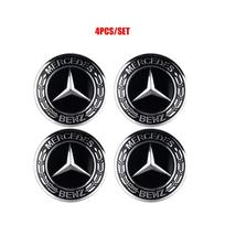 Hot 56/60/65mm Car Wheel Center Hub Caps Badge Sticker For Mercedes Benz AMG W210 W108 W204 W205 W203 W211 W124 W126 CLA CLK CLS GLE 56MM gray