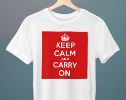 Keep Calm and Carry On Poster, Unisex T-Shirt, Art T-Shirt, Quote T-Shirt, Gift for Her, Gift for Him, Art Lover Gift 110 red