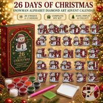 26 Day Christmas Advent Calendar Kit - Festive Countdown for Adults Beginners One Size raudona