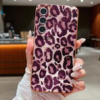 Leopard Print Case For Samsung A18 A57 A37 A17 A56 A36 A26 A16 A55 A35 A25 A15 A54 S21 FE S22 S23 S24 Plus S25 S26 Ultra Silicone Cover Samsung A14 5G rožinė