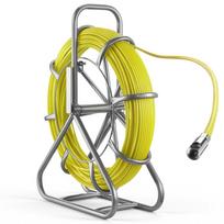 VEVOR Stiklo pluošto kabelio traukiklis, 100M 6.3MM, Kanalų traukiklis su stovu, Kabelių tiesimo strypas su fiksavimo mechanizmu, Žvejybos įrankiai