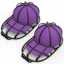 Machine-Washable Baseball Cap Wash Bag - Anti-Deformation Hat Laundry Rack 34x23 purple