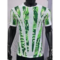Nigeria National Team Home Soccer Jersey Mens Short Sleeve Football Shirt Bamboo Fiber Breathable Sportswear Medium gray