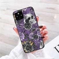 Kaukolės Skeleto Tatuiruotės Meno Telefono Dėklas Google Pixel 7 Pro 7 6A 6 Pro 5A 4A 3A Pixel 4 XL Pixel 5 6 4 3 XL 3A XL 2 XL Google Pixel 7 Pro black