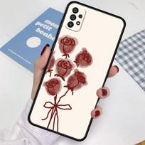 Case For Samsung Galaxy A52 A12 A32 A51 A21s A71 A13 A53 A22 A31 A72 A03 A02s A41 Black Phone Shell Flower Cute Samsung A02s gray
