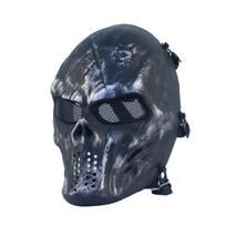 Helovino Zombio Kaukolės Kariūno Pilno Veido Kaukė gray
