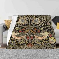 William Morris-Strawberry Thief Design Creative Design Light Thin Soft Flannel Blanket William Morris Art William Morris Retro 30x40in black