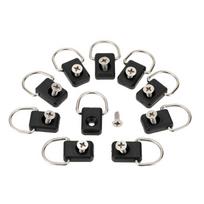10pcs Kayak D Ring Lightweight Anti-corrosive Surfboard Accessories Fishing Rigging For Kayak Boat as picture show #1 black