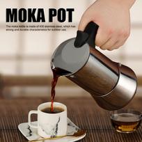 Large Capacity Stovetop Moka Pot Stainless Steel Stovetop Espresso Maker Moka Pot  Coffee Making 2cup