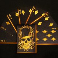 Skull Playing Cards Waterproof Magic Poker Suit Gold Silver Durable Card Set Classic Party Game for Family Gift Collection auksas
