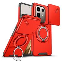 For Infinix Note 50 Pro+ Case Infinix Note 50 Pro Plus Cover Magnetic Ring Armor Slide Camera Lens Magsafe Wireless Charge Cover Infinix Note 50 Pro+ gray