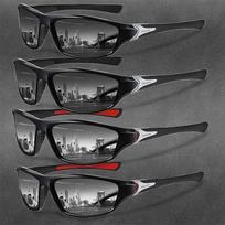 4pcs Classic Polarized Sunglasses Men Women Outdoor Sports Fishing Hiking Blackout Glasses Sports Goggles Cycling Glasses UV400 black