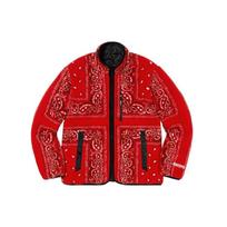 Supreme Reversible Bandana Fleece Jacket 'Red' Men's SUP-FW19-342 S red