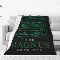 The Magnus Archives Logo ( Season 5 ) ( Square Block Logo ) New Arrival Fashion Leisure Warm Flannel Blanket The Magnus Size: 75*100cm, Weight: 280 GSM gray