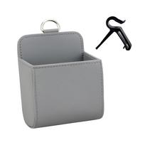 Car Phone Holder Mount Air Vent Hanging Storage Box Car Mobile Phone Bag Pu Leather Glasses Organizer Bag Support In Home juoda