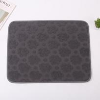 Ultra-Absorbent Quick-Dry Kitchen Mat with Embossed Edge 30x40cm/57g pilka